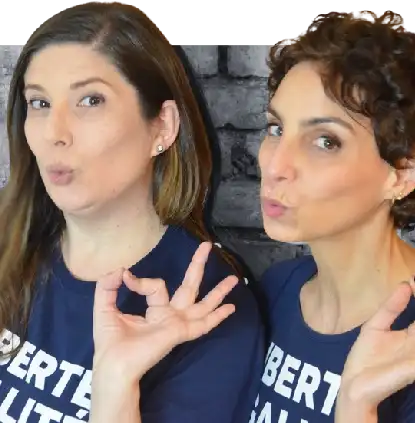 Marina Pelle e Bia Noy, as fundadoras da Chouette - instituto de francês